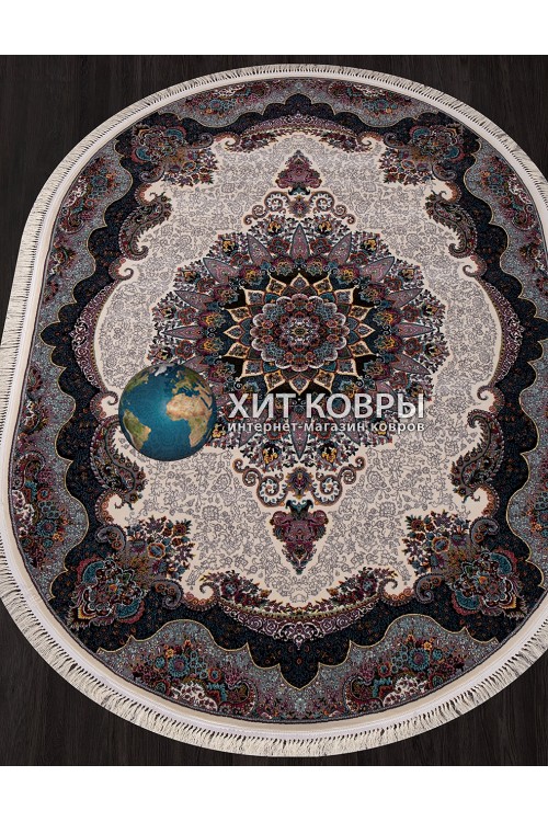 Иранский ковер Tehran 7597 Кремовый овал